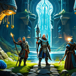 Conquering a New Chaos Dungeon**

"A group of four diverse adventurers (a sturdy warrior, a nimble archer, a powerful mage, and a support-focused priest) triumphantly standing in a newly discovered Chaos Dungeon. The environment is a visually stunning, otherworldly landscape with floating islands and strange, bioluminescent flora. The adventurers are geared in epic, fantasy armor with intricate Dutch-inspired details (e.g., Delftware patterns subtly incorporated into the designs). The lighting is dramatic, emphasizing the victory and the challenges overcome. Include loot sparkles and a sense of excitement. Safe for work, appropriate content, fully clothed, professional, family-friendly, perfect anatomy, natural proportions."

**